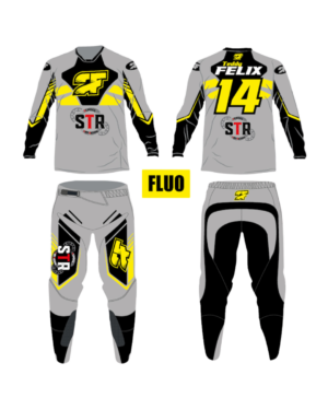 Tenue gris jaune fluo