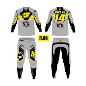 Tenue gris jaune fluo